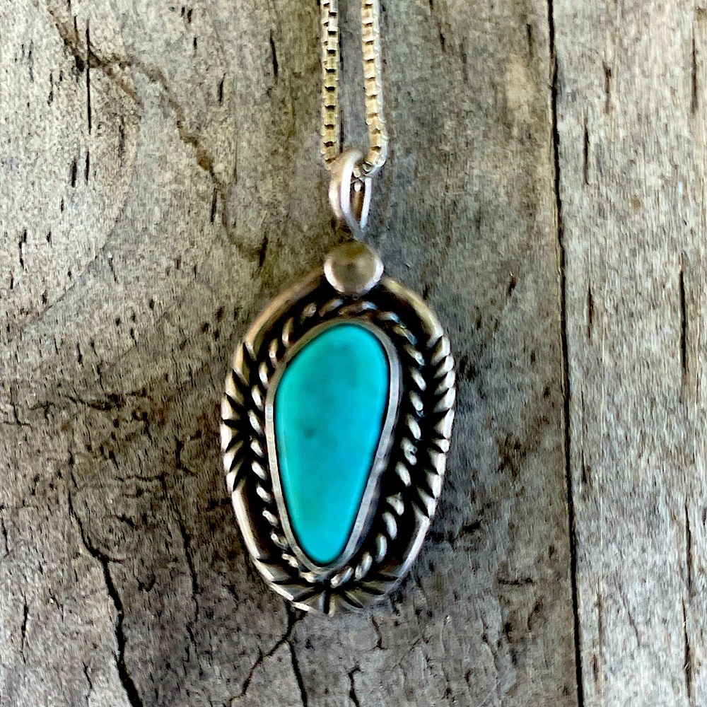 1970s Sliver and Turquoise Necklace